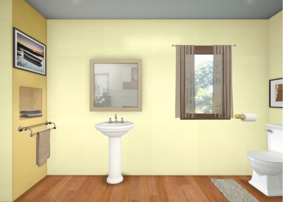 Comfortable bathroom extention Design Rendering