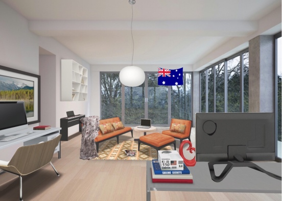 comfy living room Design Rendering