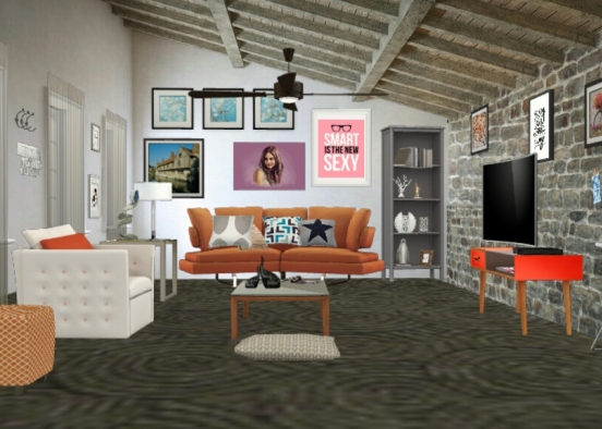 Sala de estar  Design Rendering