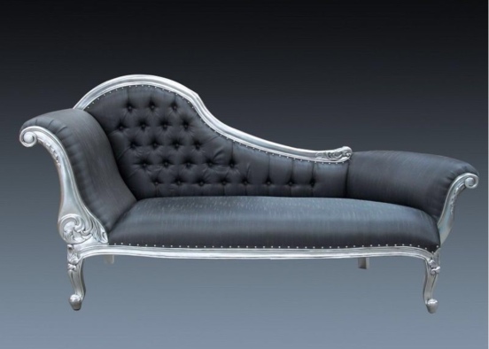 Silver and Grey Chaise Lounge Design Rendering