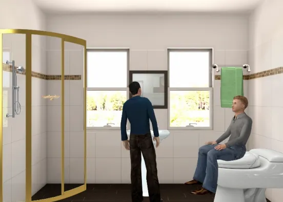 Eacy and small washroom Design Rendering