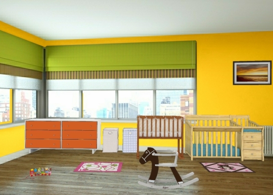 #baby room Design Rendering