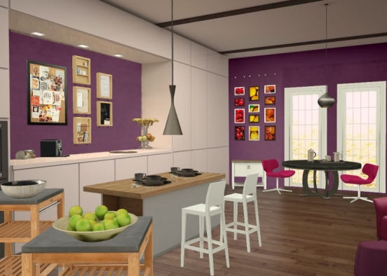Kitchen and Dining  Design Rendering