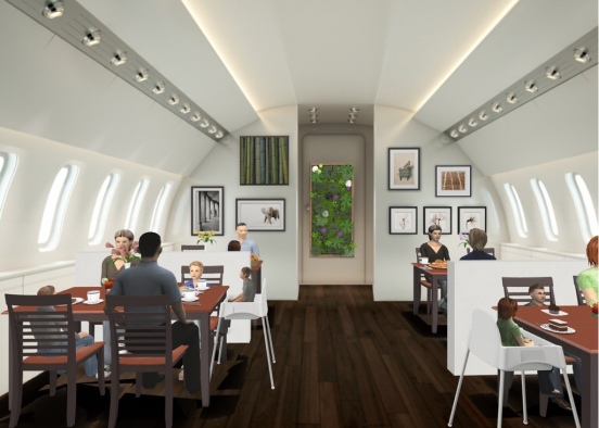 Retired Plane Restaurant  Design Rendering