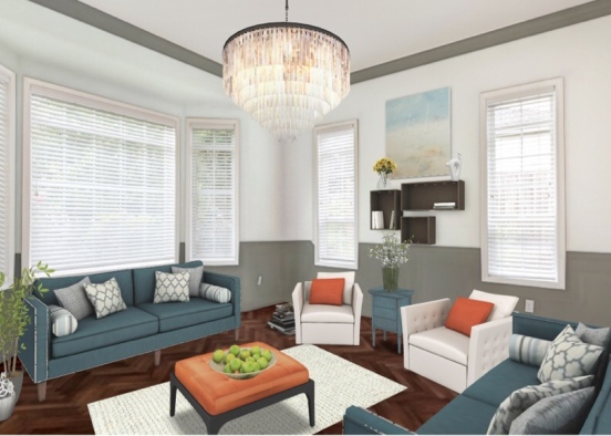 Fancy as Frick Frack Living Room  Design Rendering