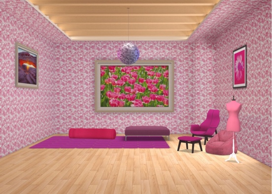 room of pink Design Rendering