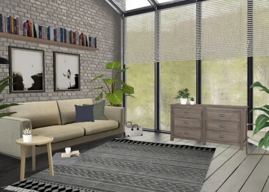 Bright living room Design Rendering