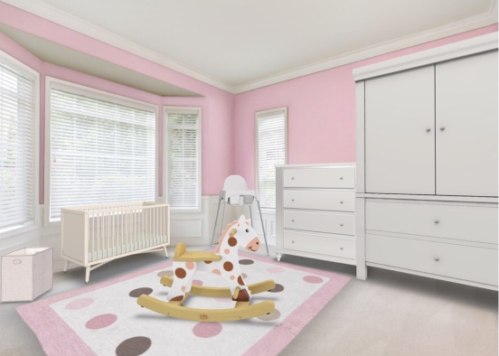 Bedroom for baby 🚺 Design Rendering