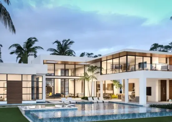 # Beautiful Architectural House Renderização de Design