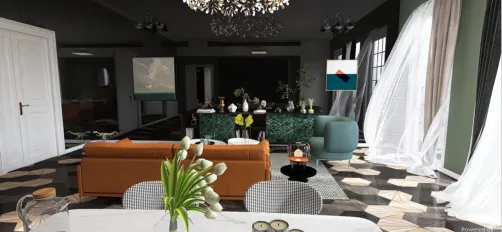Bauhaus Style LivingRoom scene 2