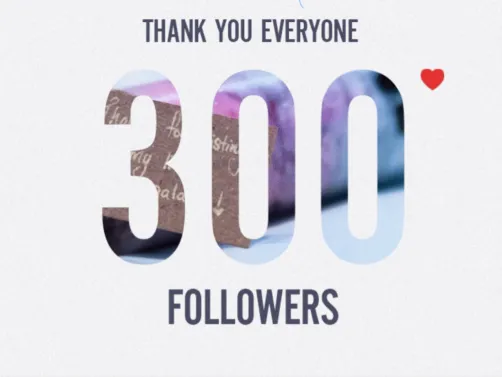 𝚃𝚑𝚊𝚗𝚔𝚜 𝚏𝚘𝚛 𝟹𝟶𝟶 𝚏𝚘𝚕𝚕𝚘𝚠𝚜! 