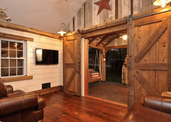 Rustic barn door Design Rendering