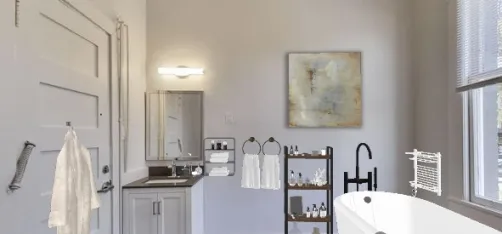 Contemporary bathroom.