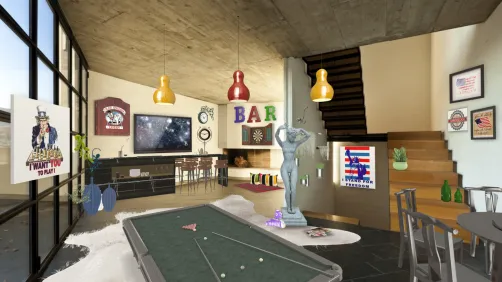 billiard room