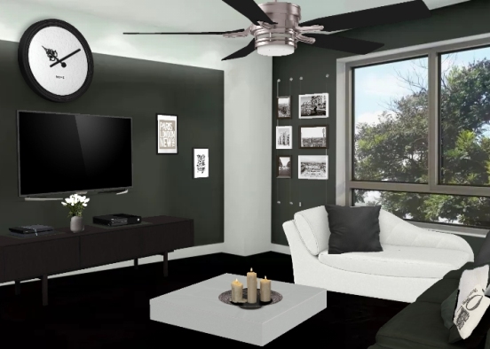TV Room Design Rendering