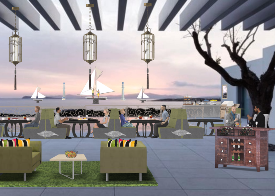 Inspiration outdoor dining Design Rendering