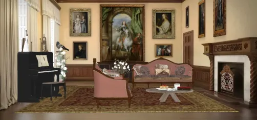 Drawing room of a wizarding house