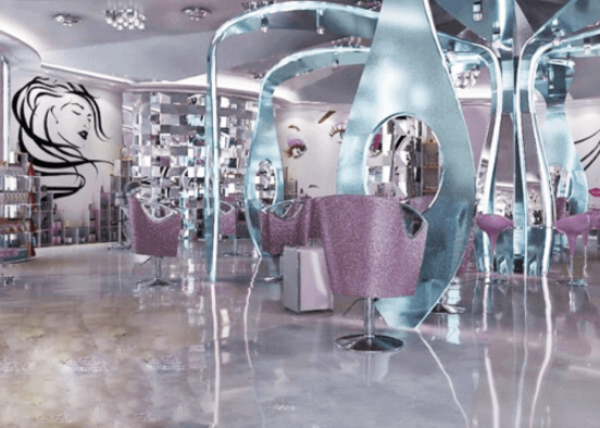 Luxury Beauty Salon Design Rendering