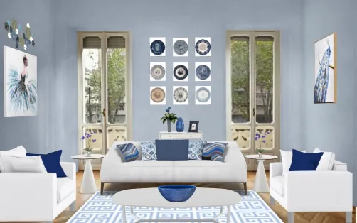 White and Blue Room !