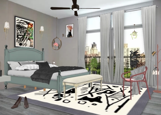 Budget bedroom Design Rendering