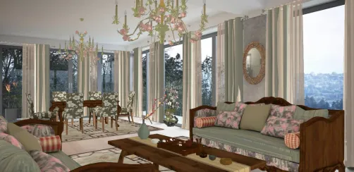 I love warm pastel colors in my imaginary home with a wonderful view of nature 😇💚🤎💚