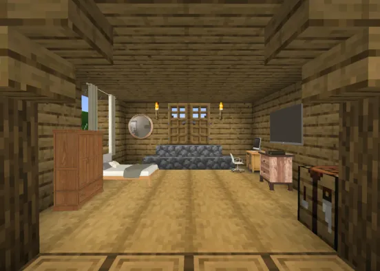 Minecraft House (casa de minecraft) Design Rendering