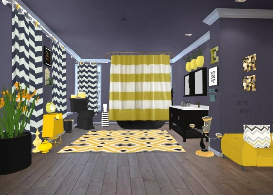 Yellow zebra Design Rendering