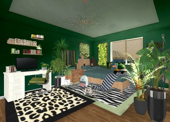 Tropical bedroom 🌱🌿🌸🦋 Design Rendering