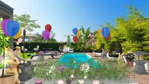 Easter Egg Hunting Party Outdoor