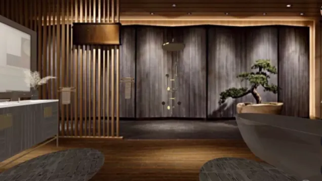 Asain Inspired  Luxury Bathroom 
