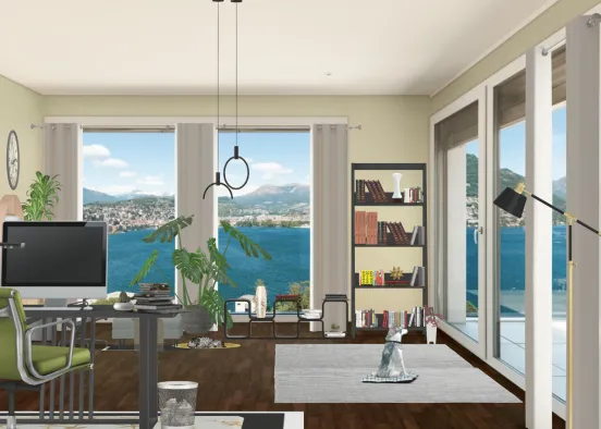 Library with a view Design Rendering