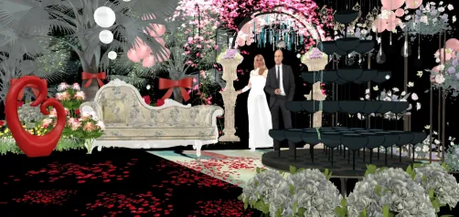 June Wedding: Entrance To The Reception Hall. 