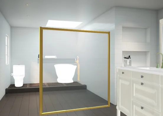 Royal style bathroom Design Rendering