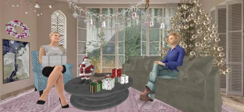 Opening gifts with Lauren and karline Hillbrow