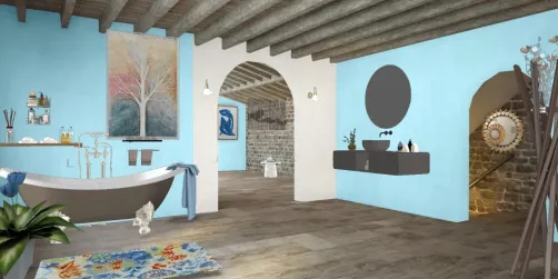 Luxury bathing in a grotto in the Greek islands