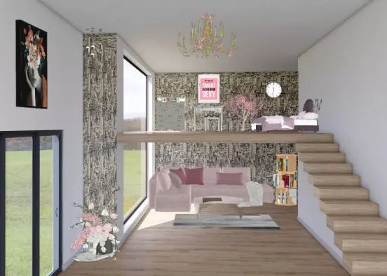 A Sakura loft  Design Rendering