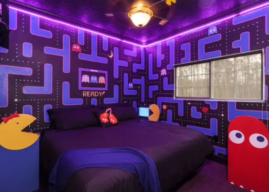 Pac Man Bedroom Design Rendering