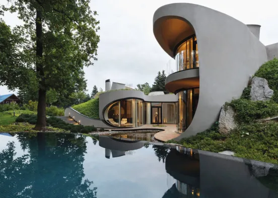 # Unique Architectural House Renderização de Design