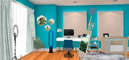 Cyan Green Office
