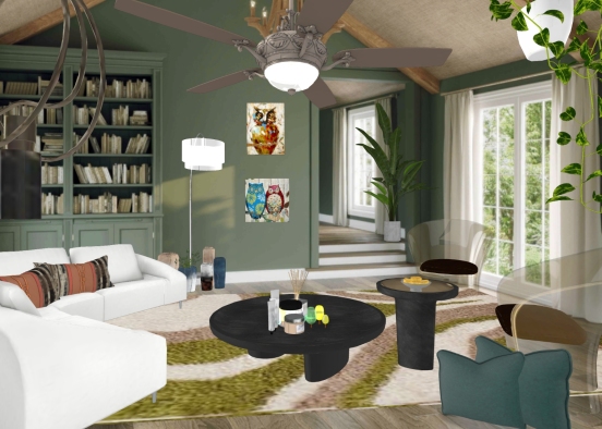 Fancy living room Design Rendering