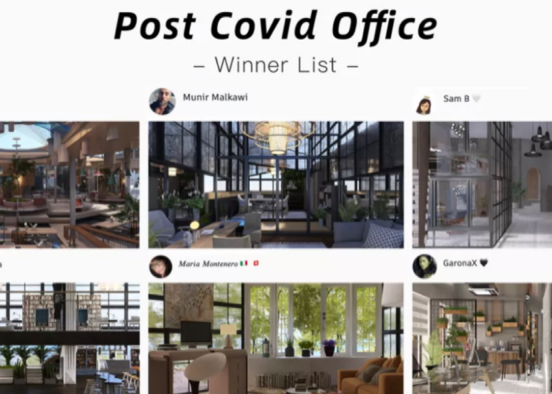 Winner Announced for the July Challenge - Post Covid Office!!! Design Rendering