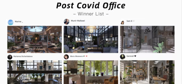 Winner Announced for the July Challenge - Post Covid Office!!!