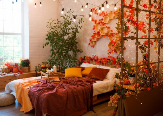 Autumn Bedroom Design Rendering