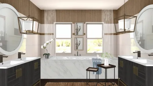 Brown bathroom