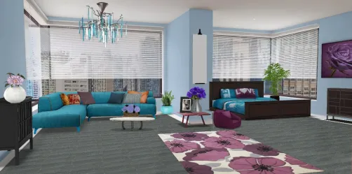 Blue and purple