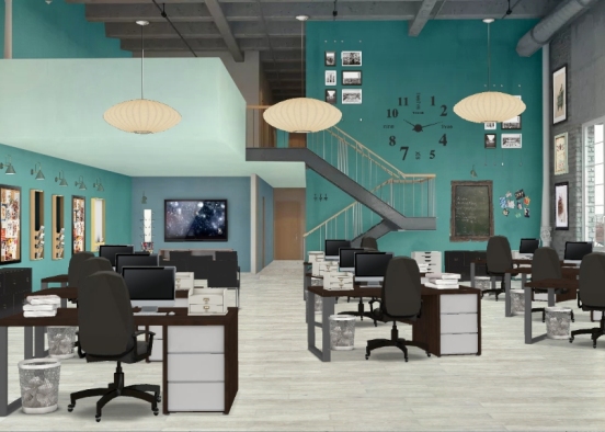 Large green office Design Rendering