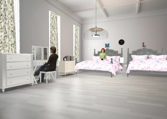 The room for two sisters Design Rendering