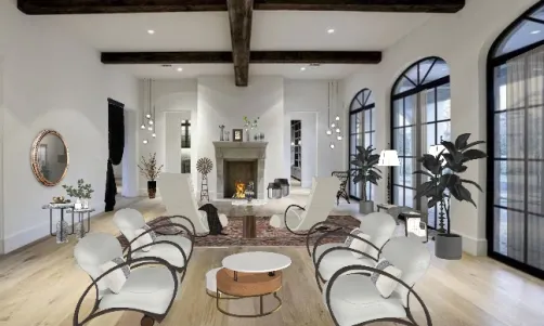 Warm and cosy by the fire