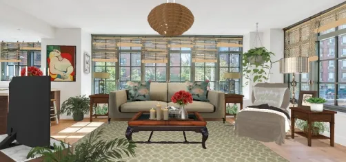 Living and kitchen combo