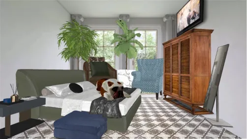 Bachelor's Bedroom Design Perspective by Cathy